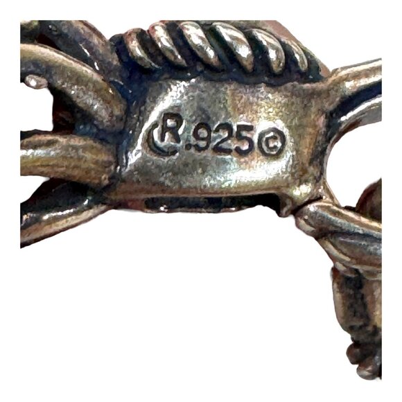 Carolyn Pollack Red Coral Gemstone Sterling Silver Bracelet 8" Southwest Style - Picture 4 of 7